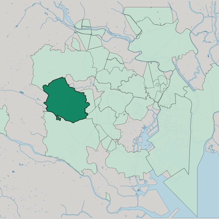 Map showing Suginami — In Tokyo