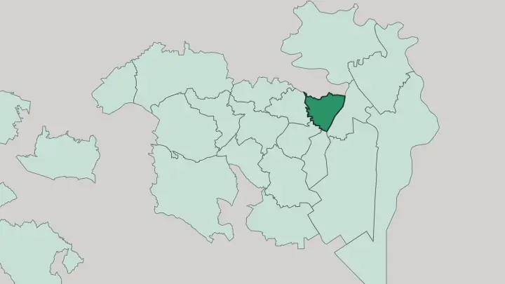 Map of Taitō-ku in Tokyo