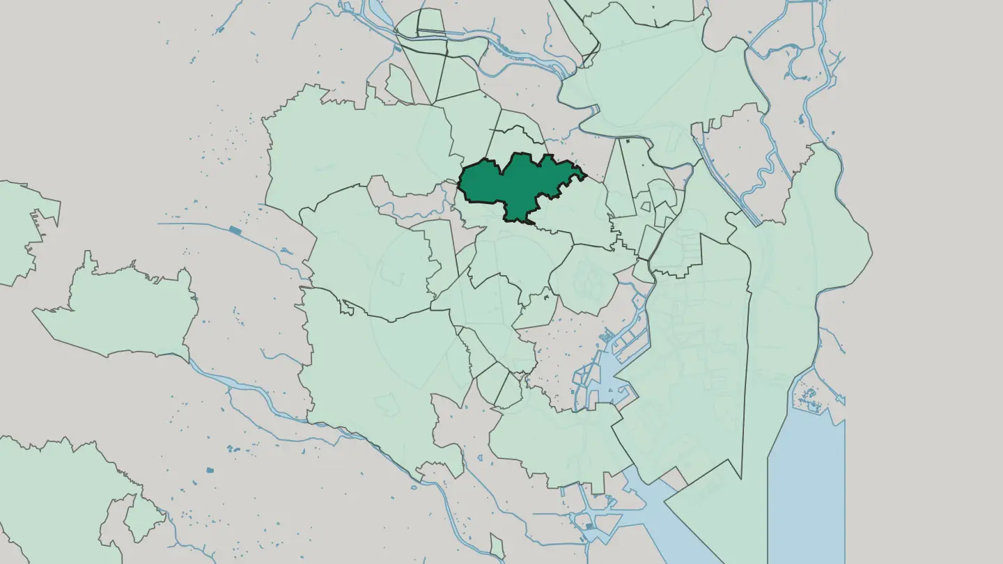 Map of Toshima in Tokyo