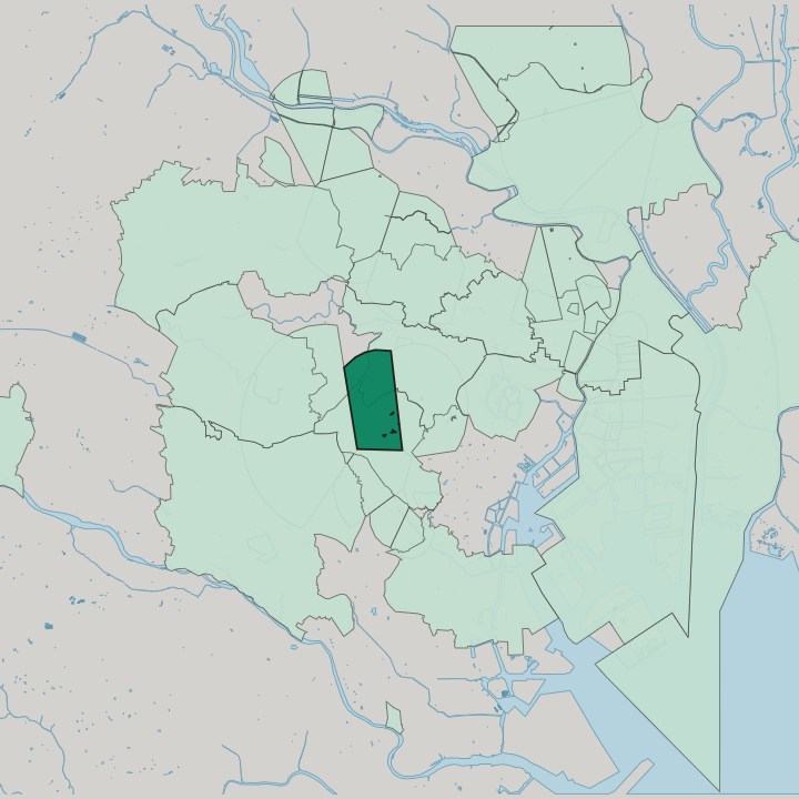Map showing Yoyogi — In Tokyo