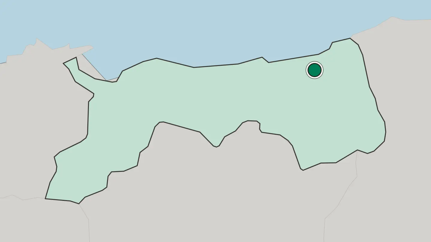 Map of Tottori-shi in Japan