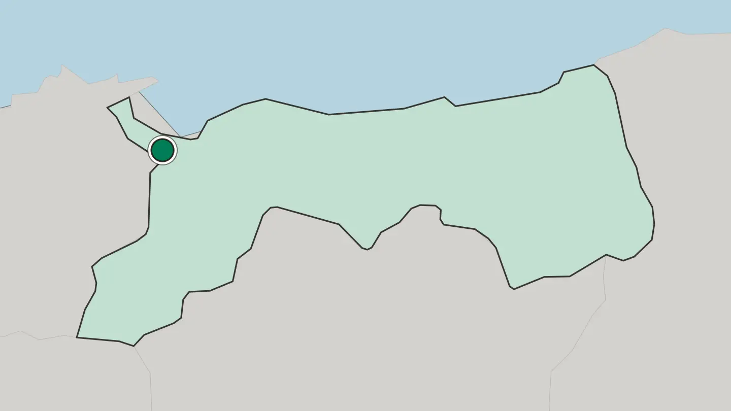 Map of Yonago in Japan