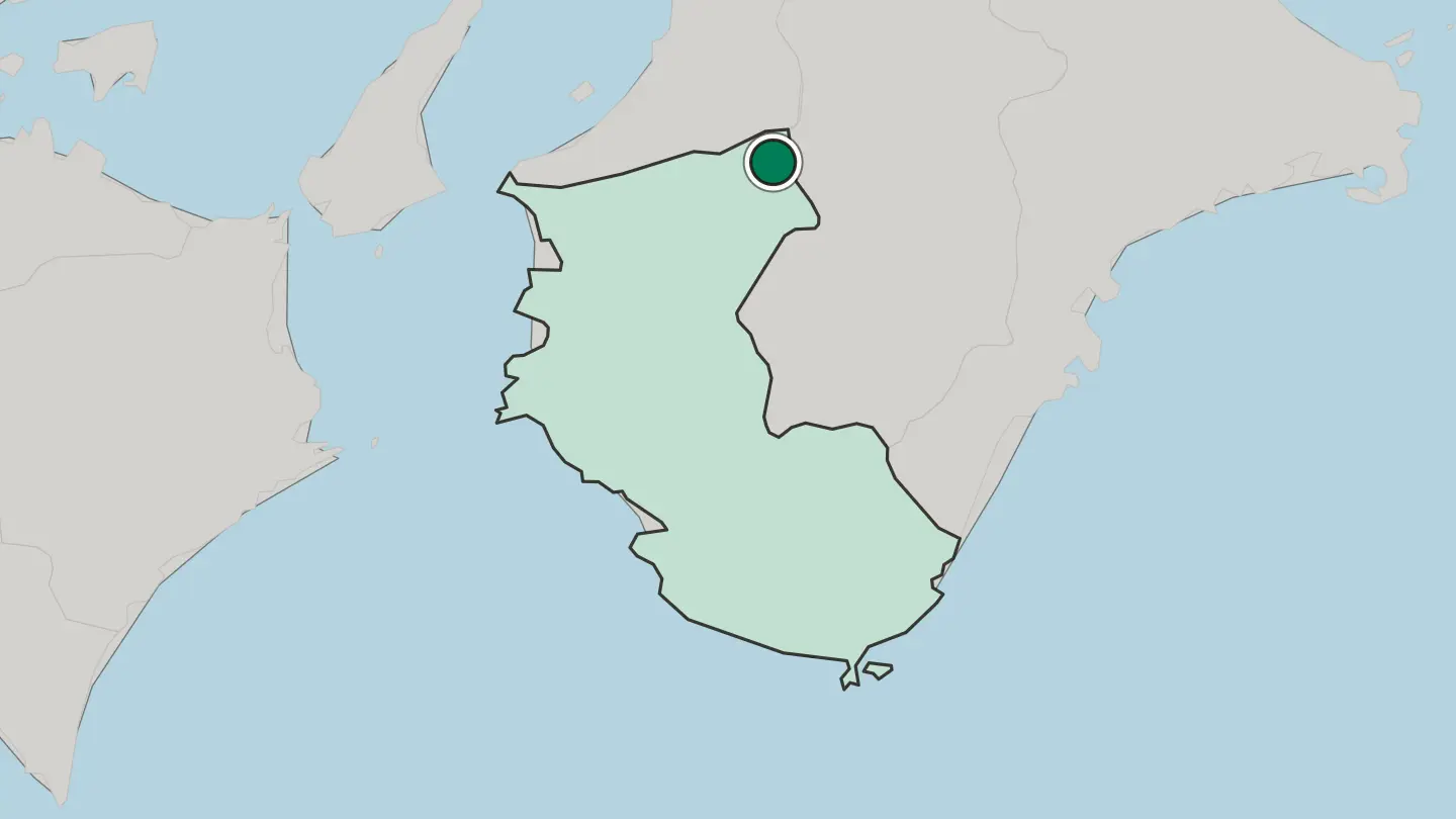 Map of Hashimoto in Japan