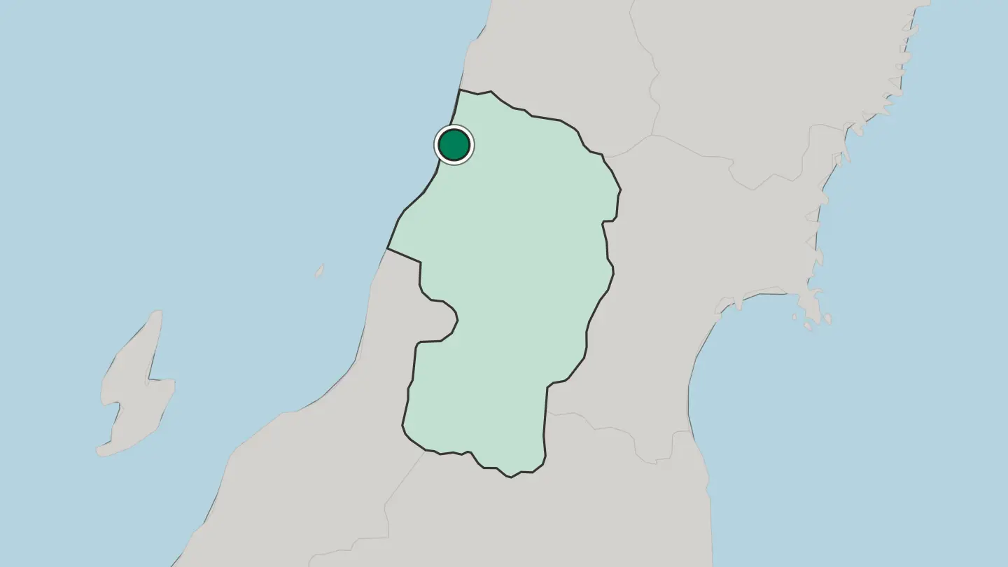 Map of Sakata in Japan