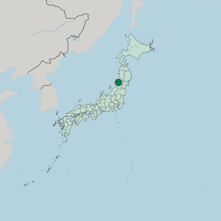 Map showing Tsuruoka — In Japan