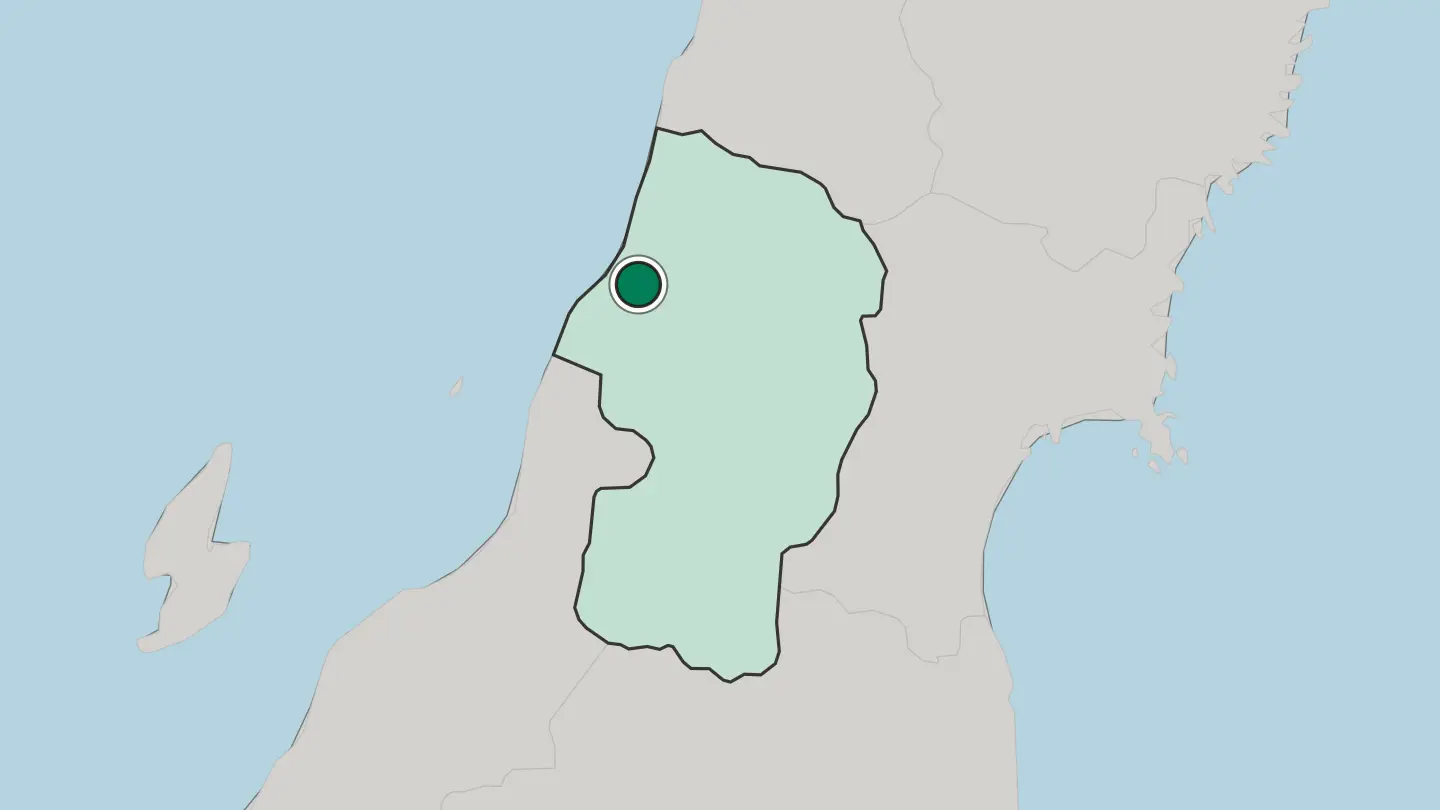 Map of Tsuruoka in Japan