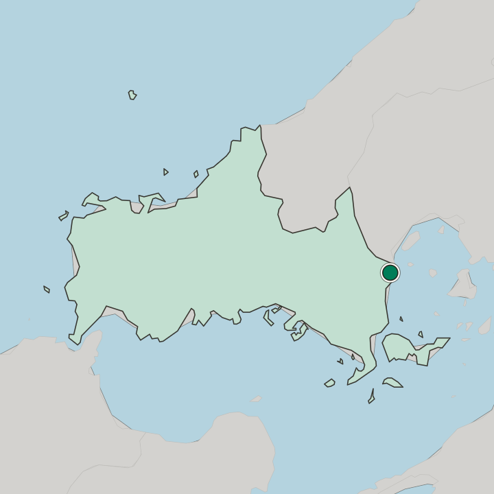 Map showing Iwakuni — In Yamaguchi