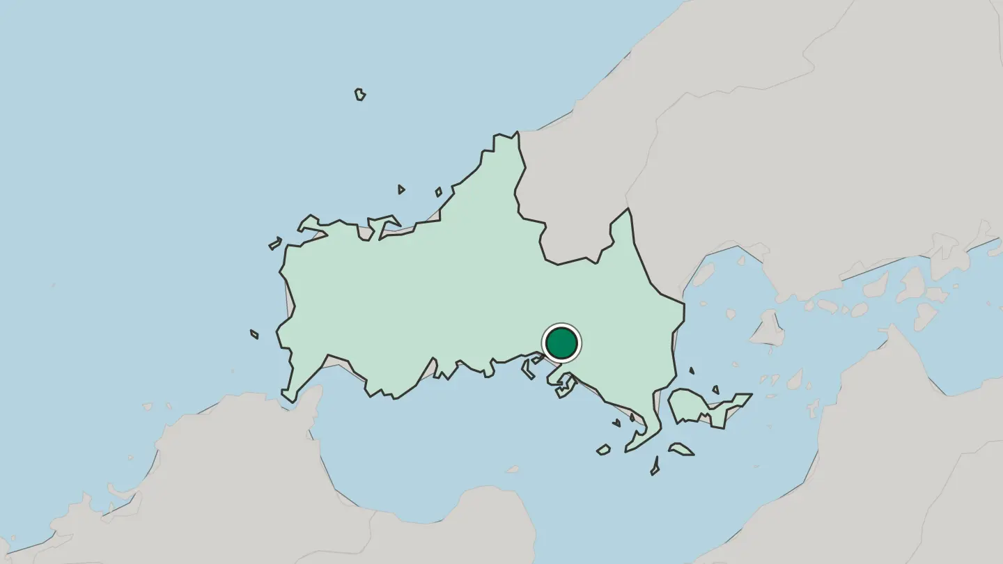 Map of Shūnan in Japan
