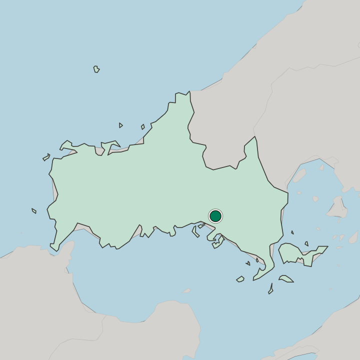 Map showing Shūnan — In Yamaguchi