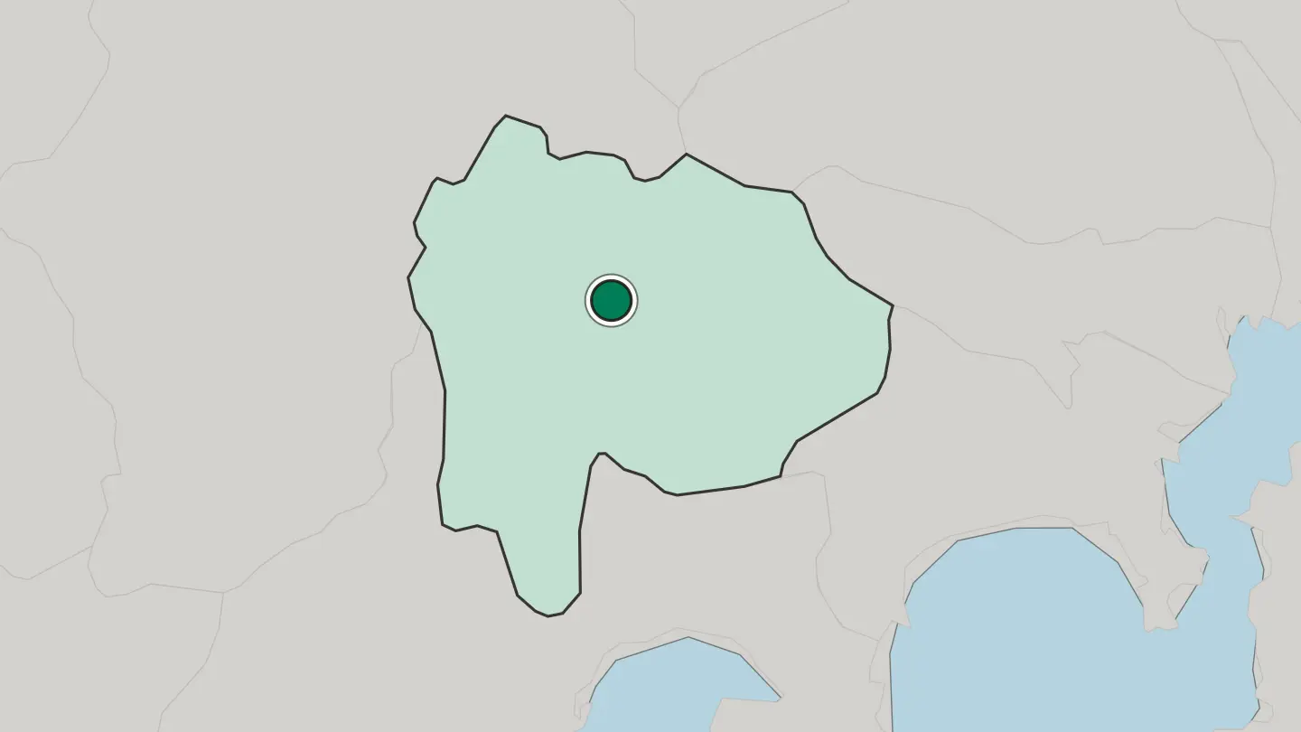 Map of Kofu in Japan