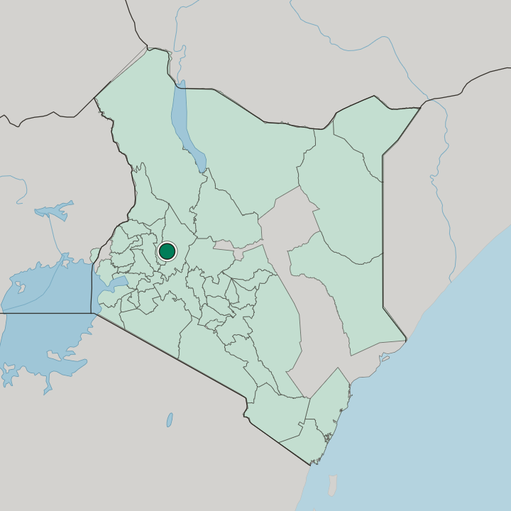 Map showing Kabarnet — In Kenya