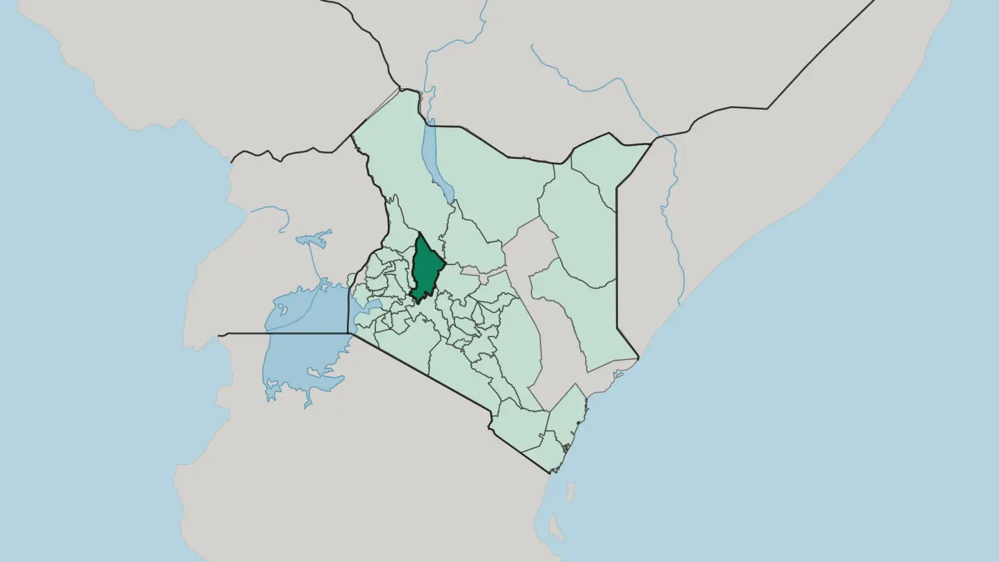 Map of Baringo in Kenya