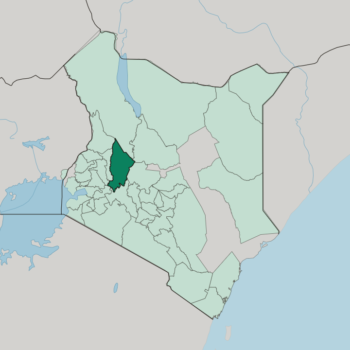 Map showing Baringo — In Kenya