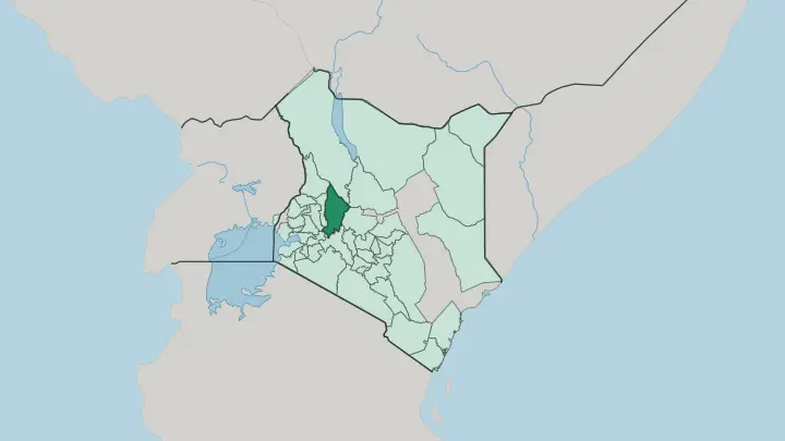Map of Baringo in Kenya