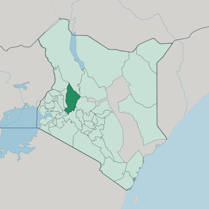 Map showing Baringo — In Kenya