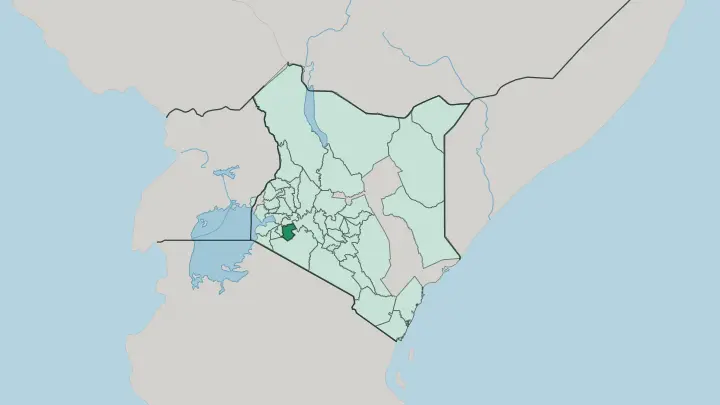 Map of Bomet in Kenya