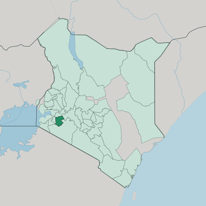 Map showing Bomet — In Kenya
