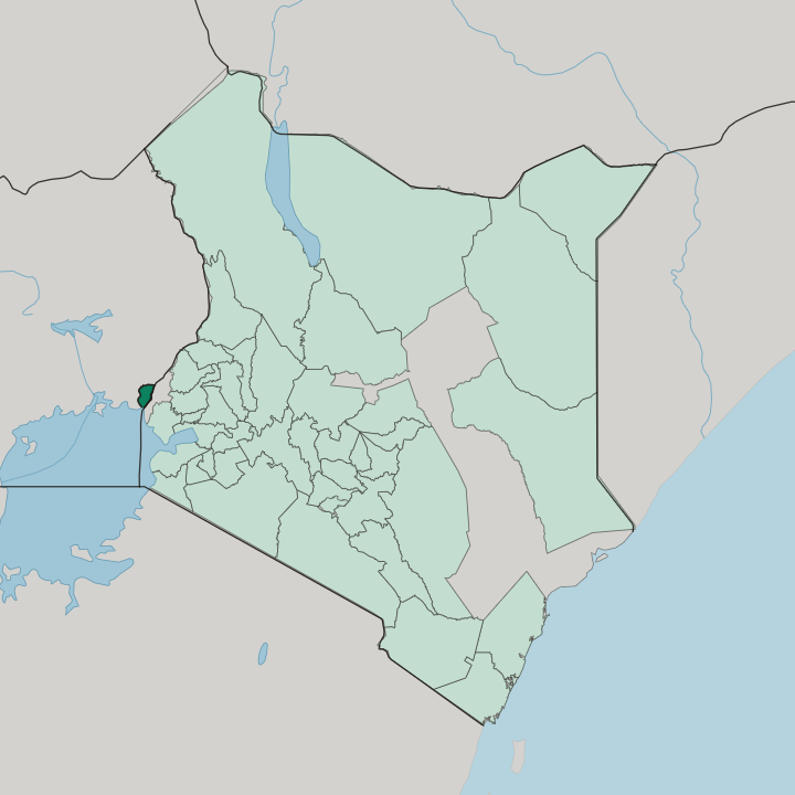 Map showing Busia — In Kenya