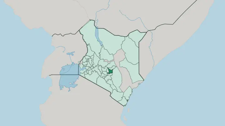 Map of Embu in Kenya