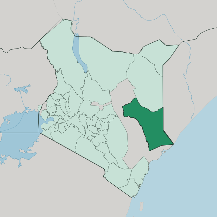 Map showing Garissa — In Kenya