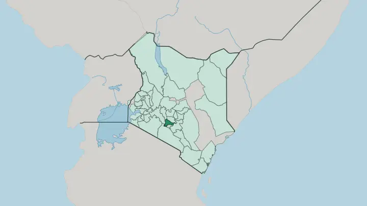Map of Kiambu in Kenya