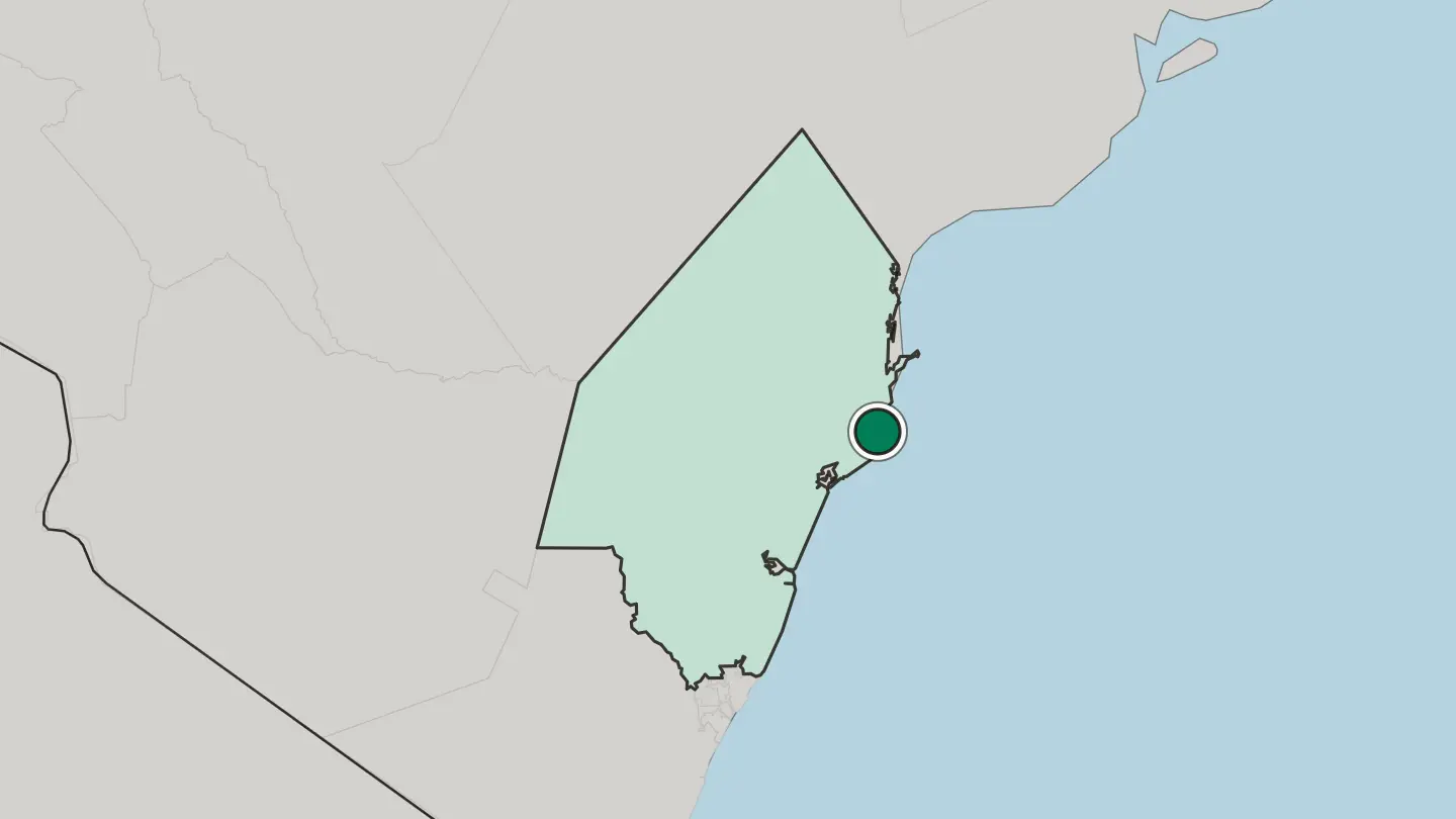 Map of Malindi in Kenya