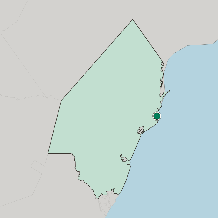Map showing Malindi — In Kilifi