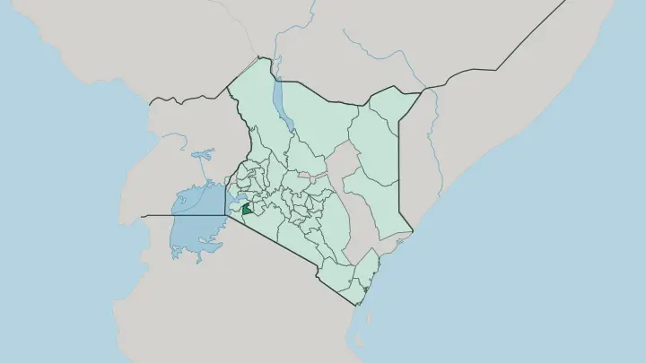 Map of Kisii in Kenya