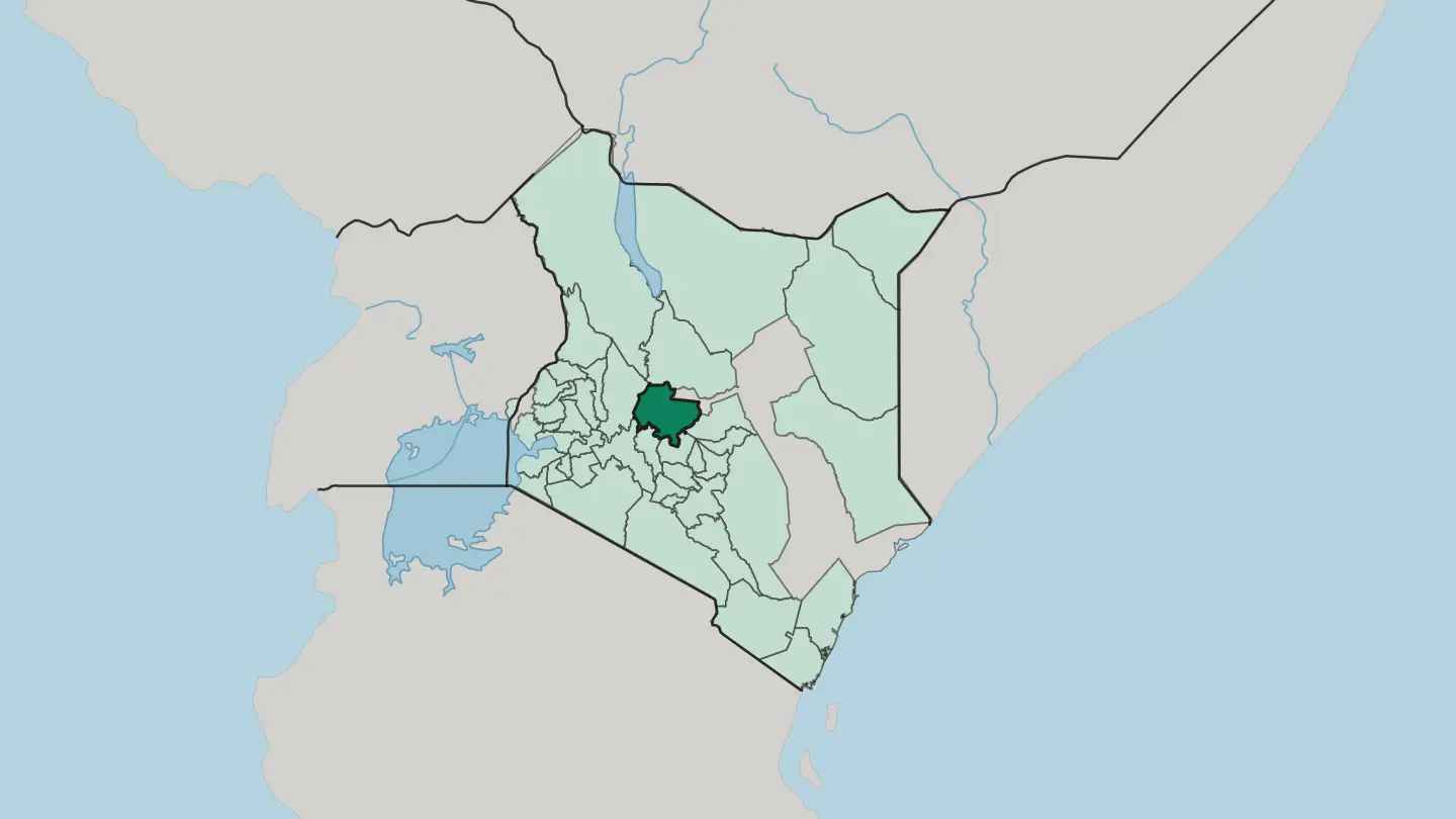Map of Laikipia in Kenya