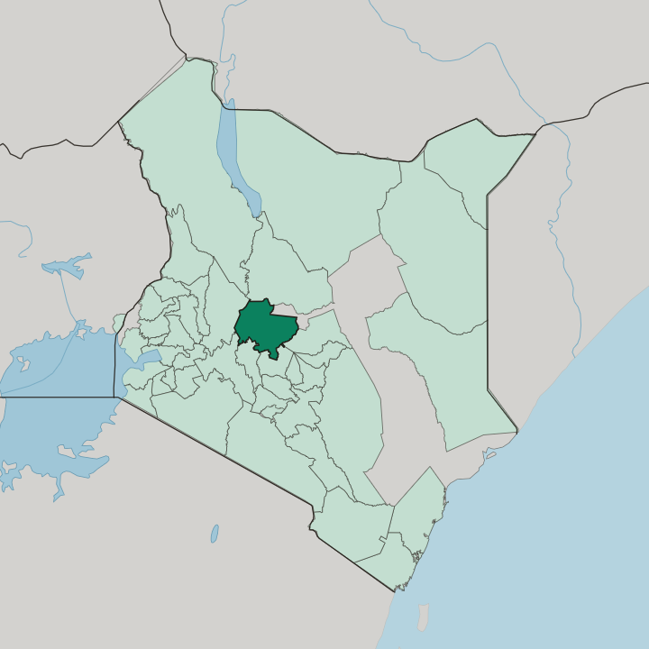 Map showing Laikipia — In Kenya