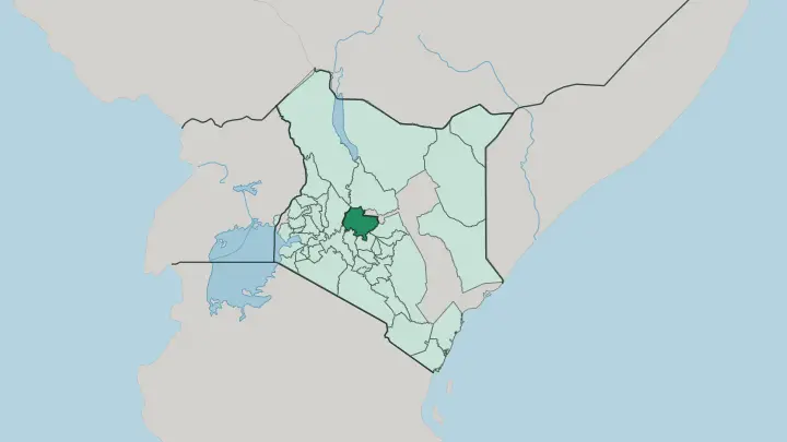 Map of Laikipia in Kenya