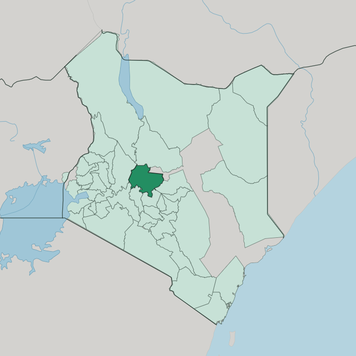 Map showing Laikipia — In Kenya