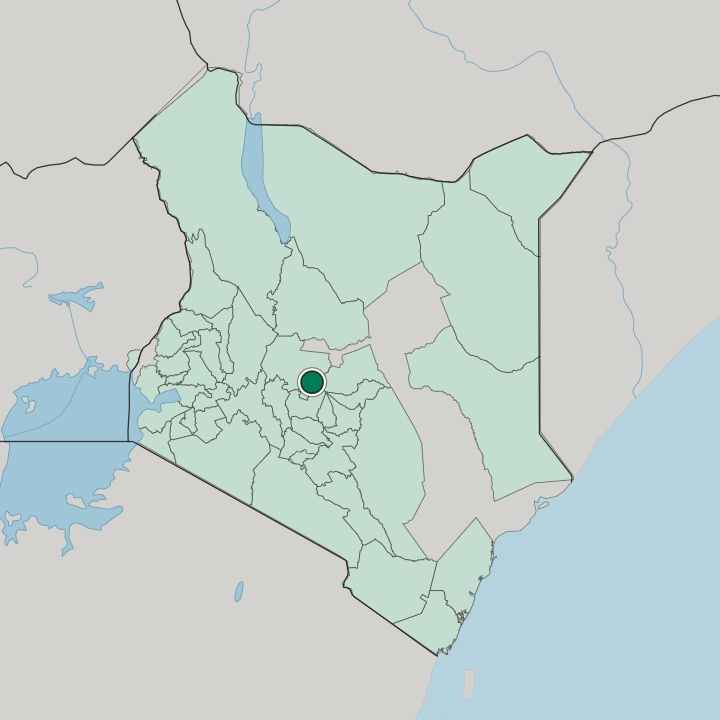 Map showing Nanyuki — In Kenya