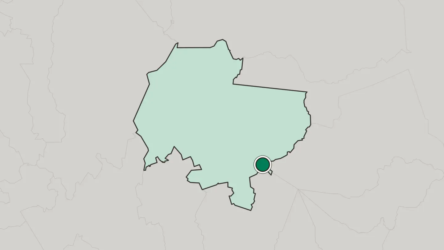 Map of Nanyuki in Kenya