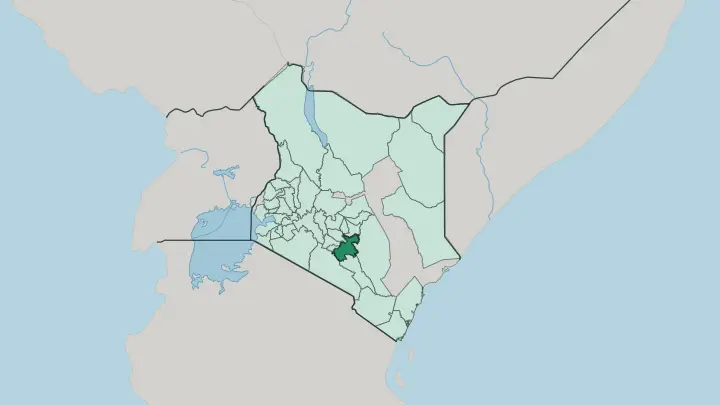 Map of Machakos in Kenya