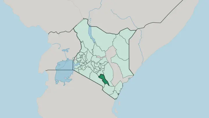 Map of Makueni in Kenya