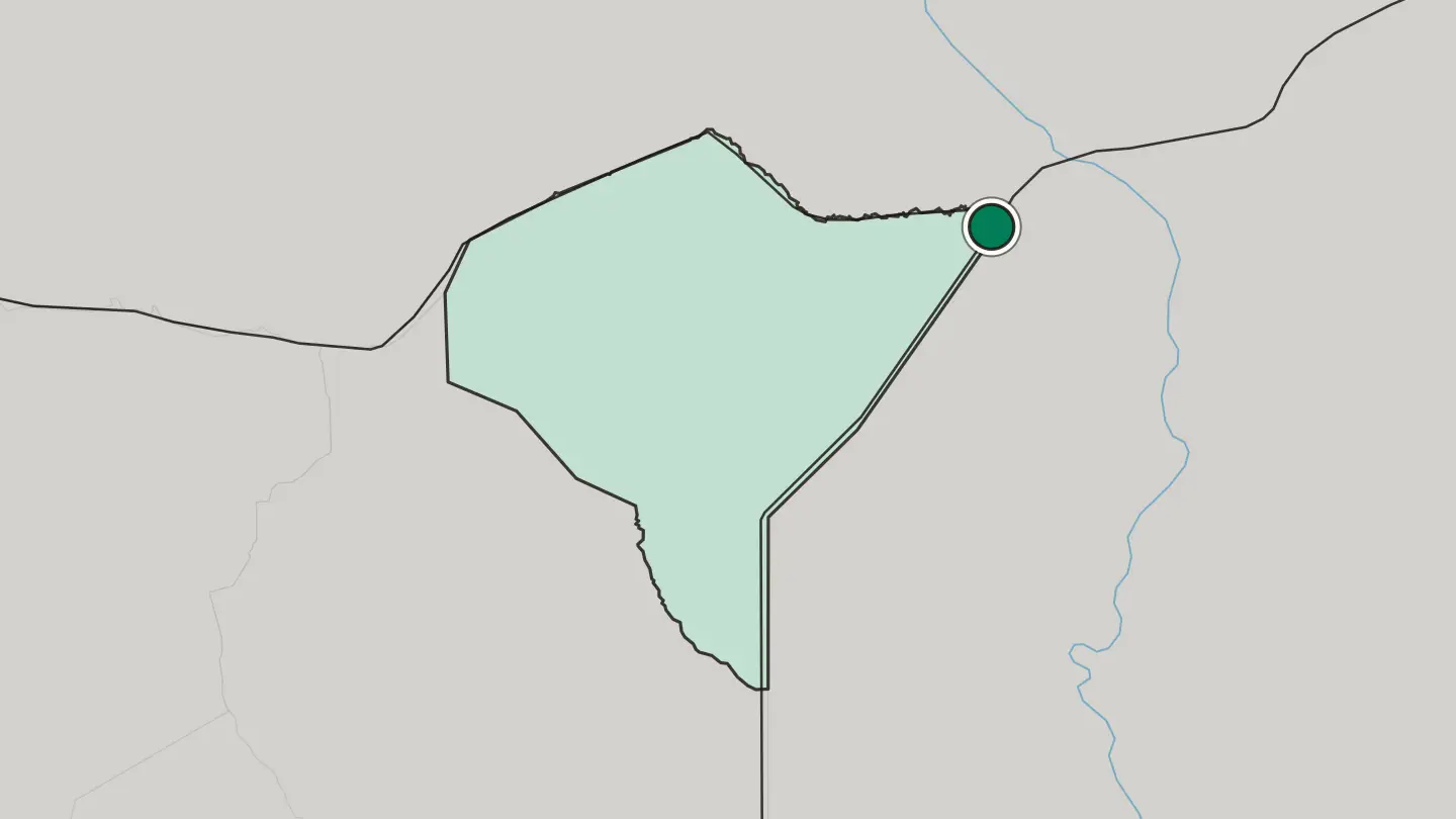 Map of Mandera in Kenya