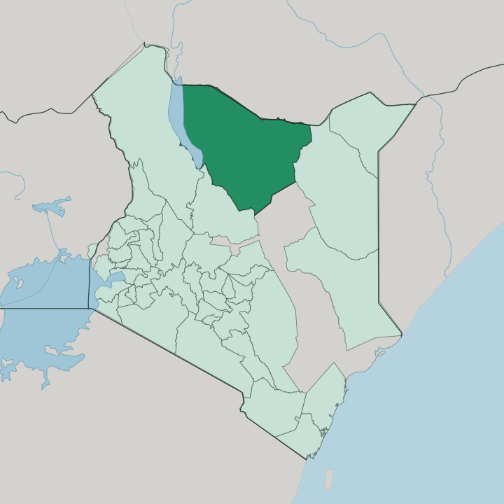 Map showing Marsabit — In Kenya