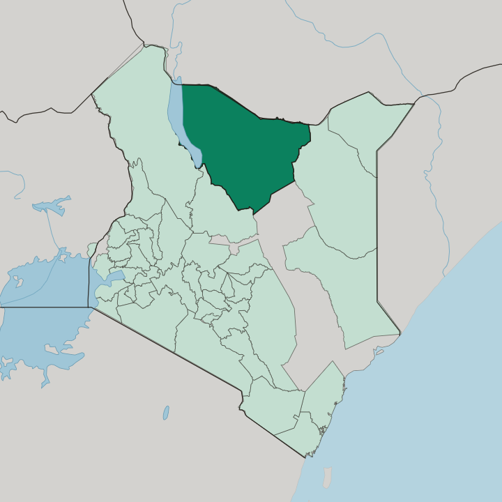 Map showing Marsabit — In Kenya