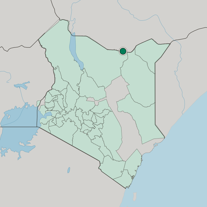 Map showing Moyale — In Kenya