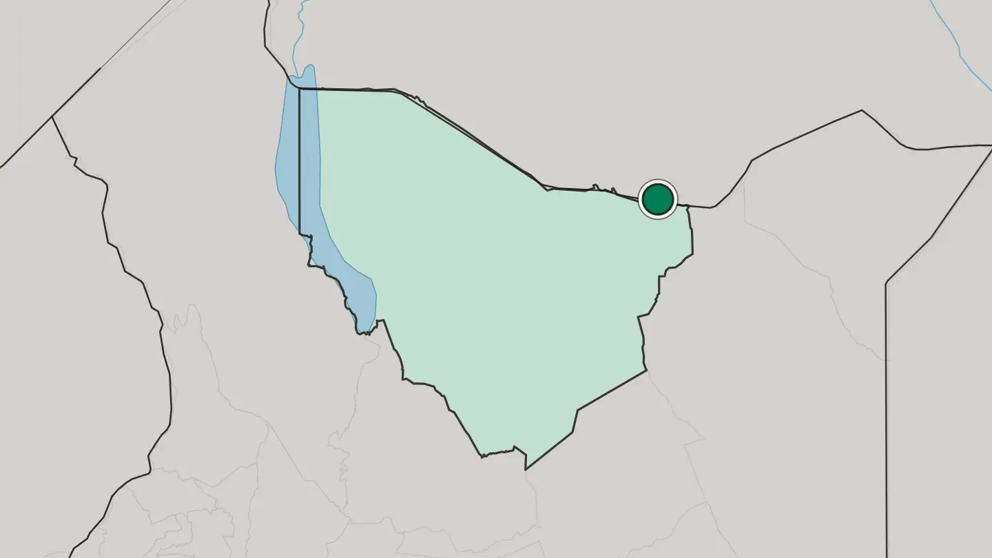 Map of Moyale in Kenya