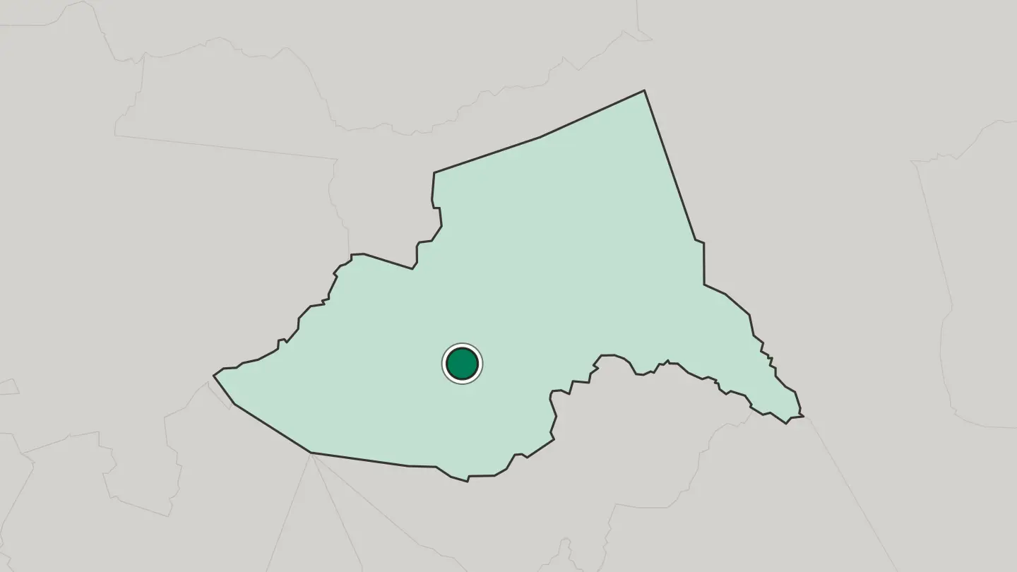 Map of Meru in Kenya