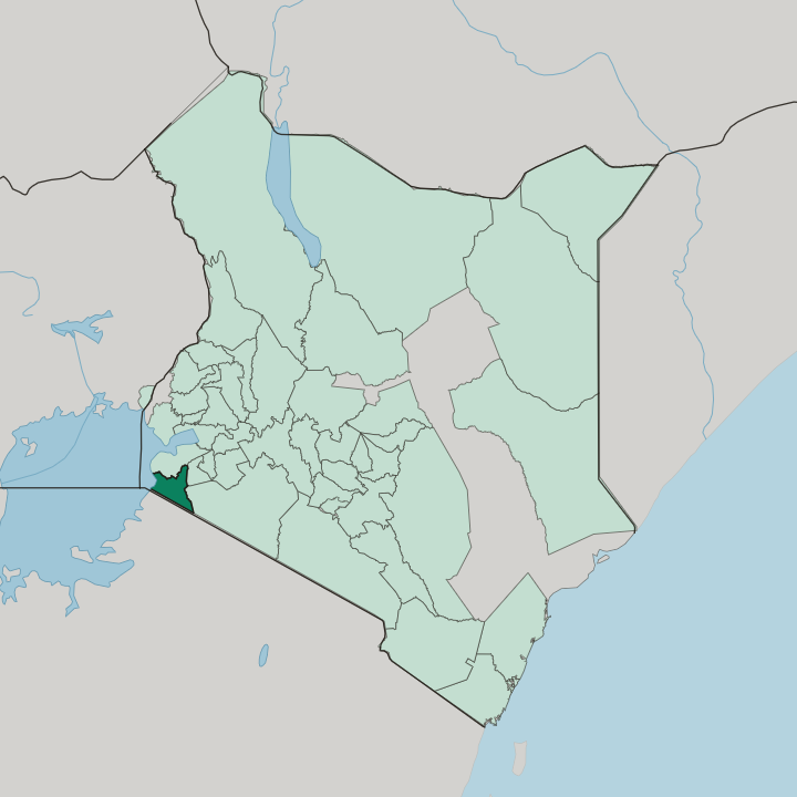 Map showing Migori — In Kenya