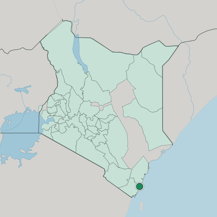 Map showing Mombasa — In Kenya