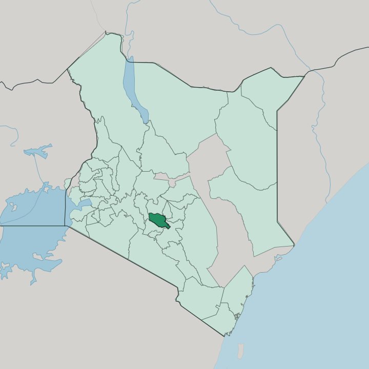 Map showing Murang'A — In Kenya