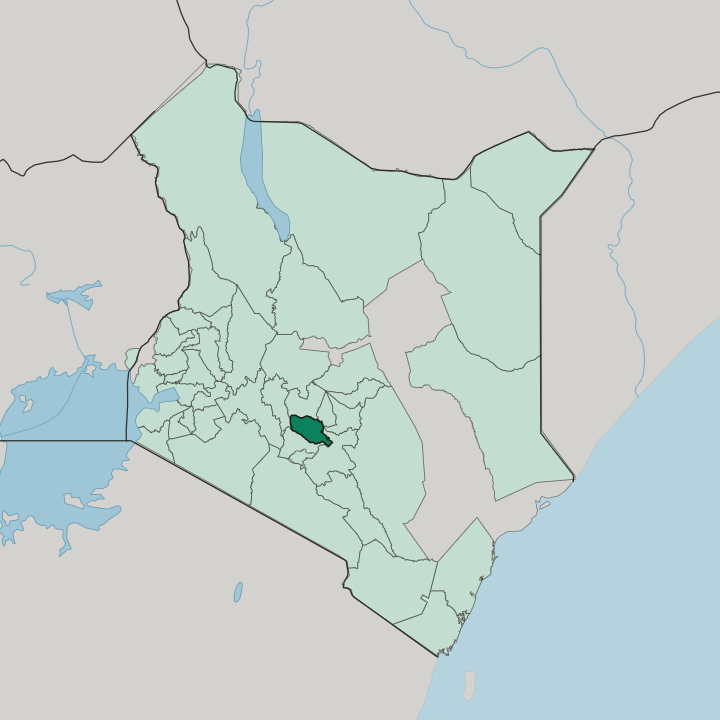 Map showing Murang'A — In Kenya