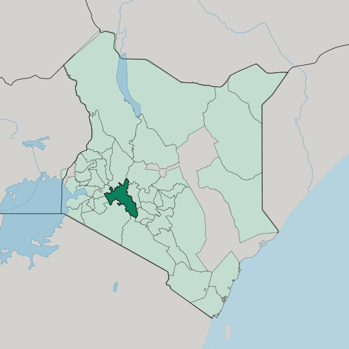 Map showing Nakuru — In Kenya