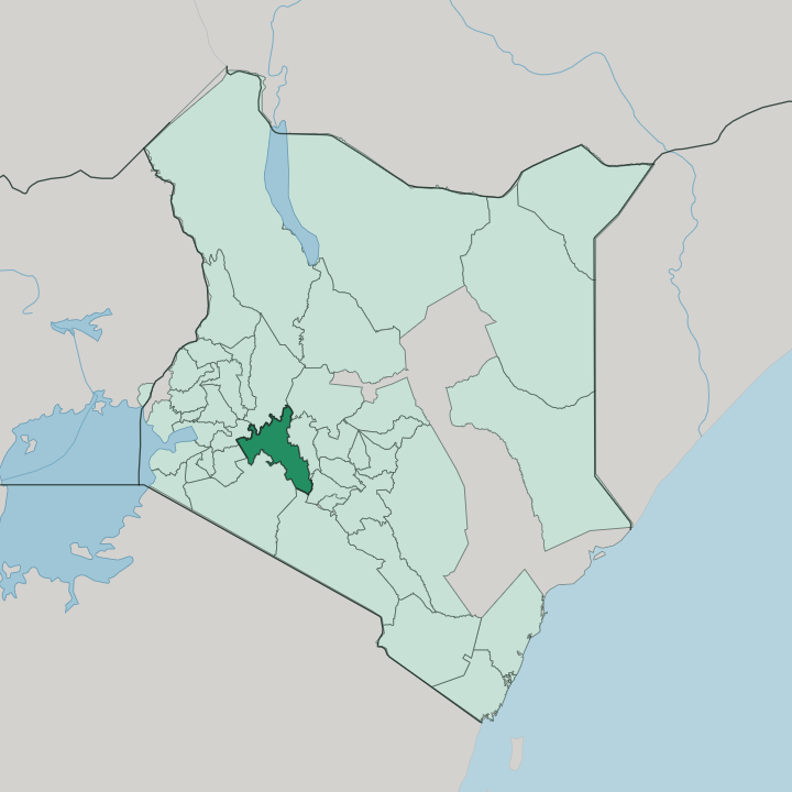Map showing Nakuru — In Kenya