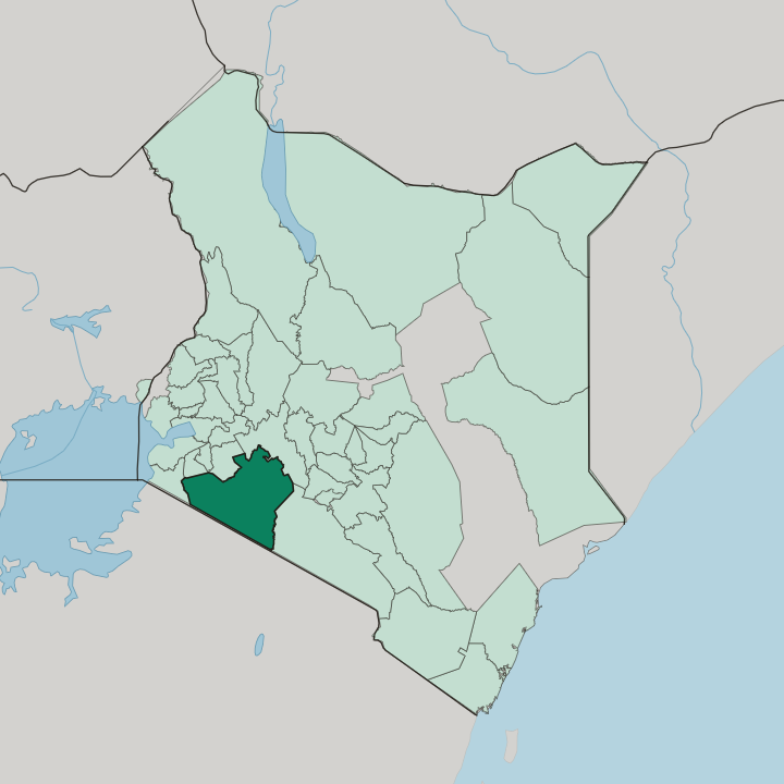 Map showing Narok — In Kenya