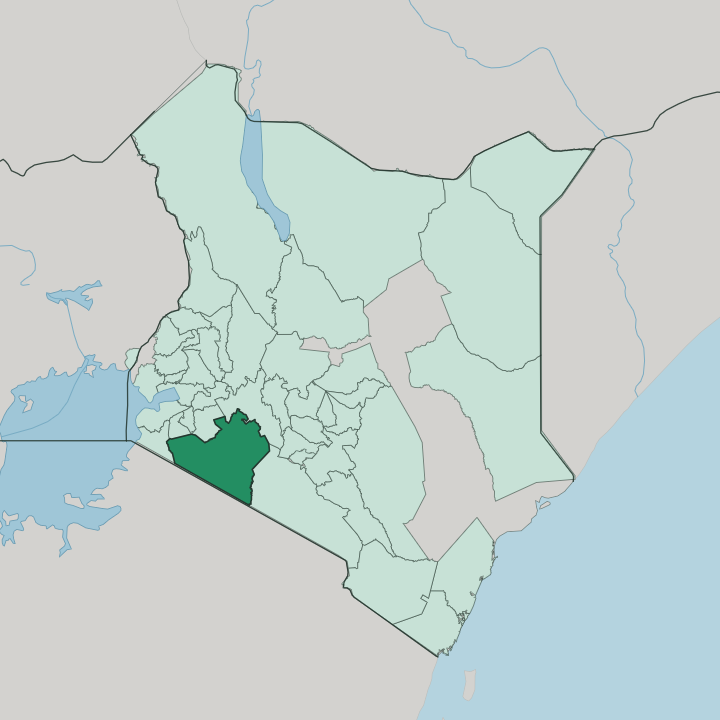 Map showing Narok — In Kenya